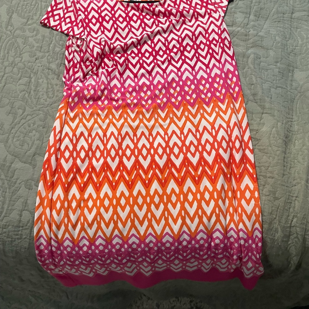 Jessica Howard Pink and Orange Midi Dress